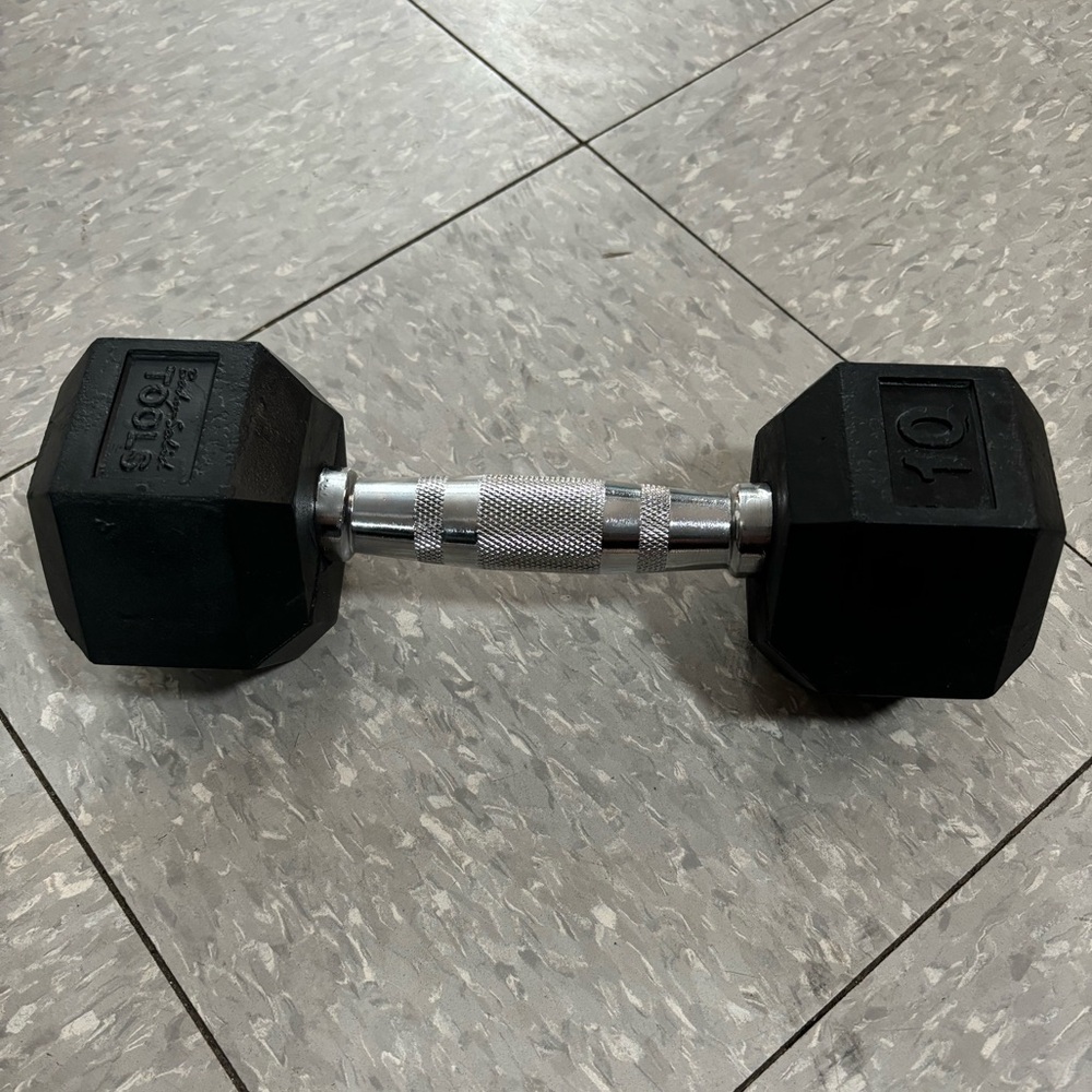 Body-Solid Rubber Coated Hexagon Dumbbell 10Lb